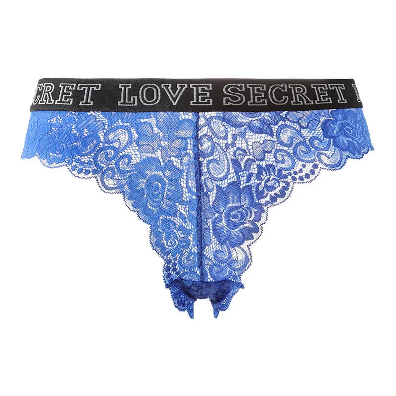 Women's  Lace Underwear Low Waist Panties Female  Breathable Thongs Transparent Underwear