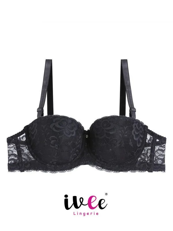 BINNYS  Contrast Sheer Lace Push-Up Bra, Cup C IMPORTED STUFF 5024CLP