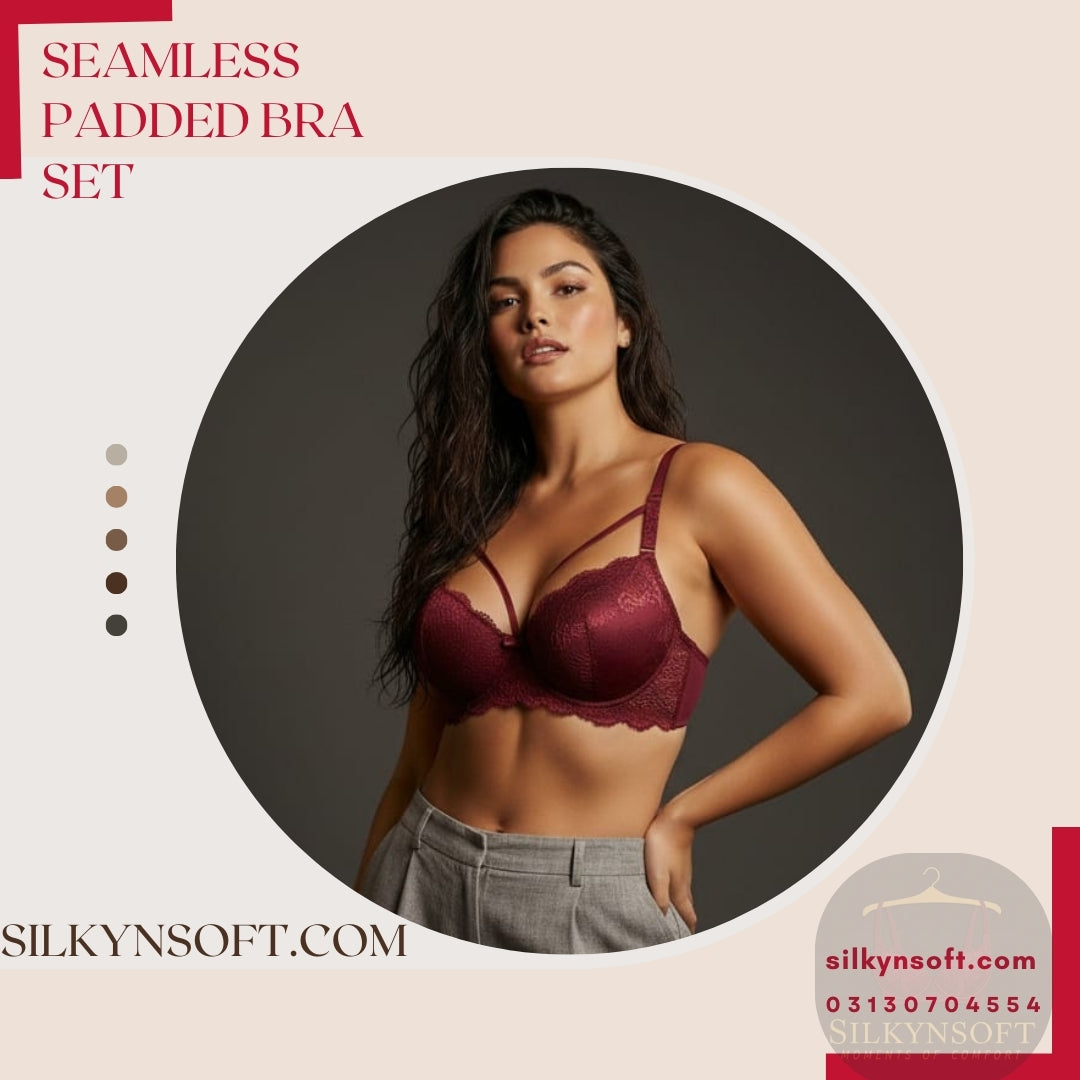 SLKYNSOFT Lace Strappy Balconette Push-Up Bra – 3015