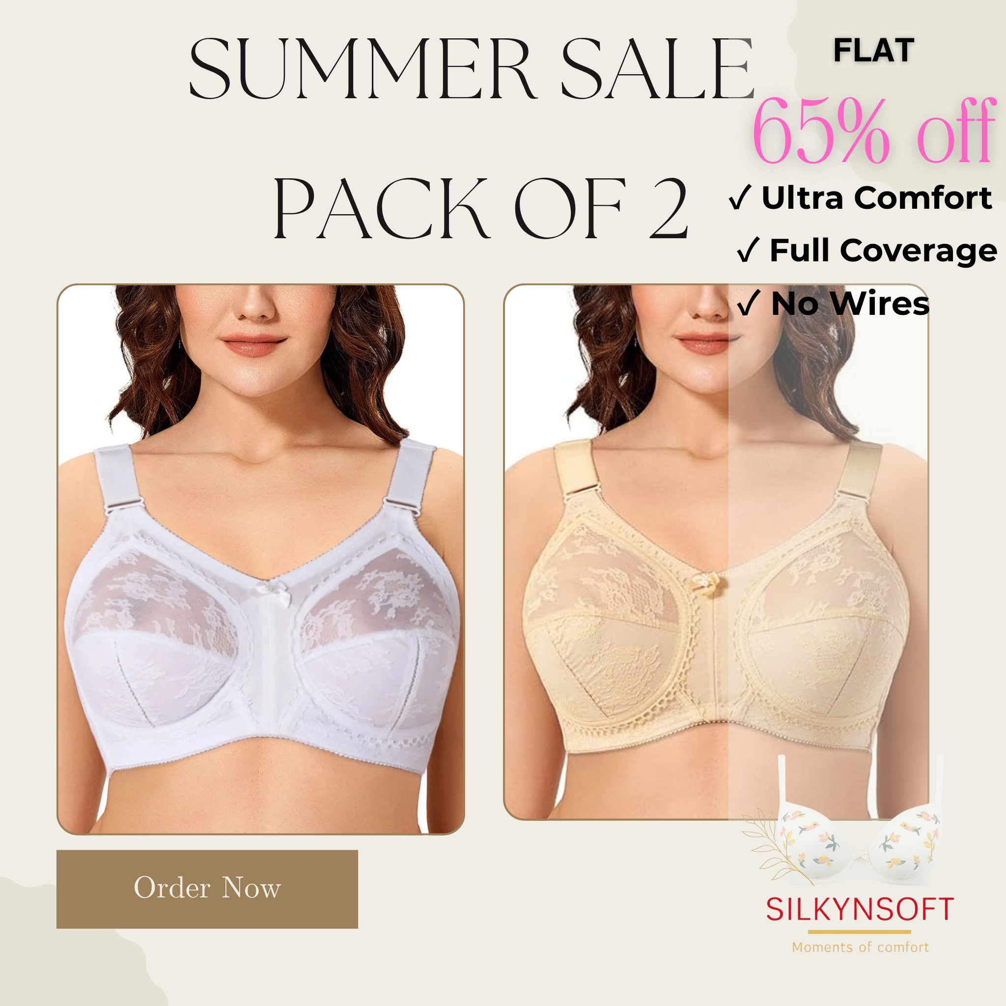 PACK OF 2 🏝️ TRIUMPH DOREEN WORLD FAMOUS SUMMER MEGA SALE 🏵 FREE DELIVERY