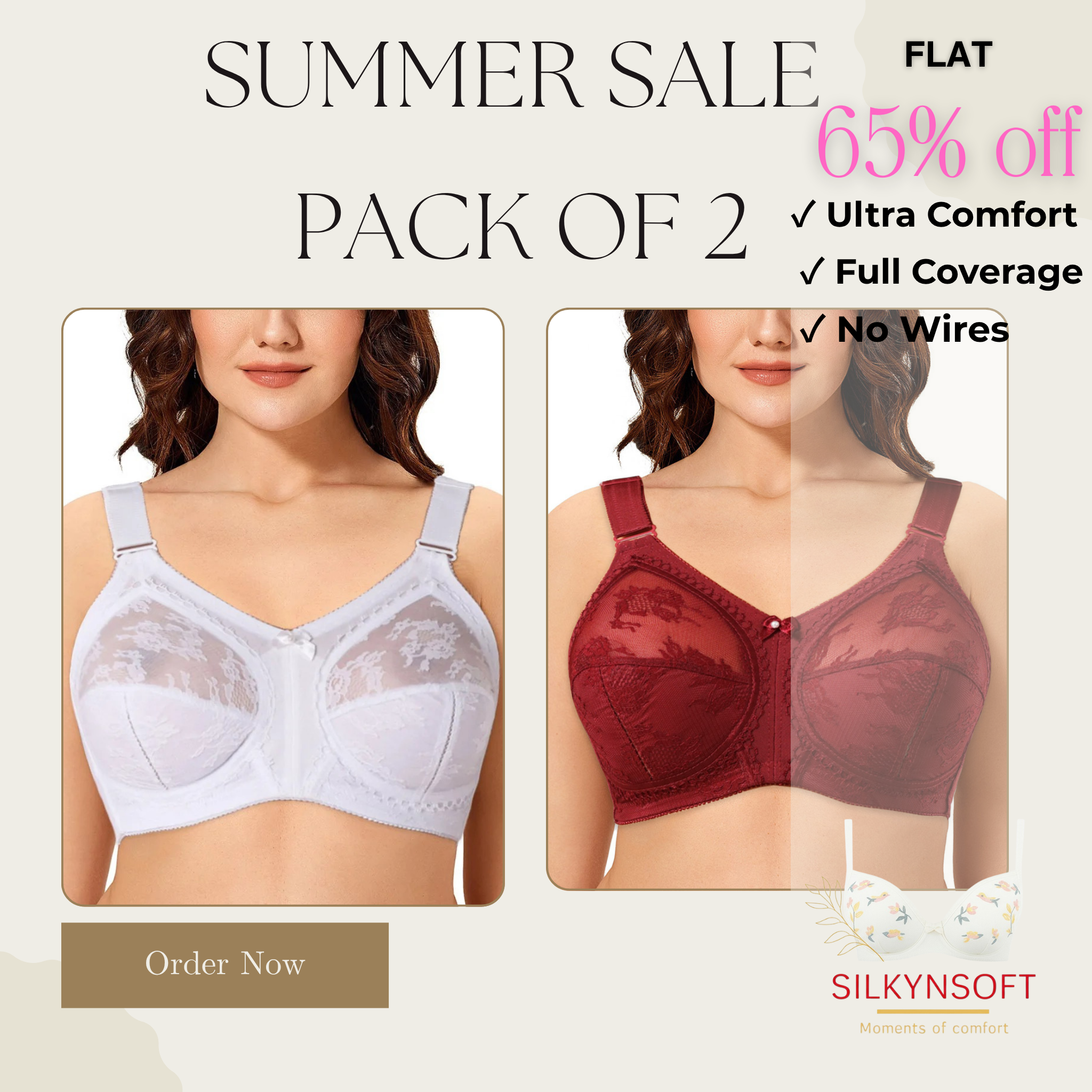 PACK OF 2 🏝️ TRIUMPH DOREEN WORLD FAMOUS SUMMER MEGA SALE 🏵 FREE DELIVERY