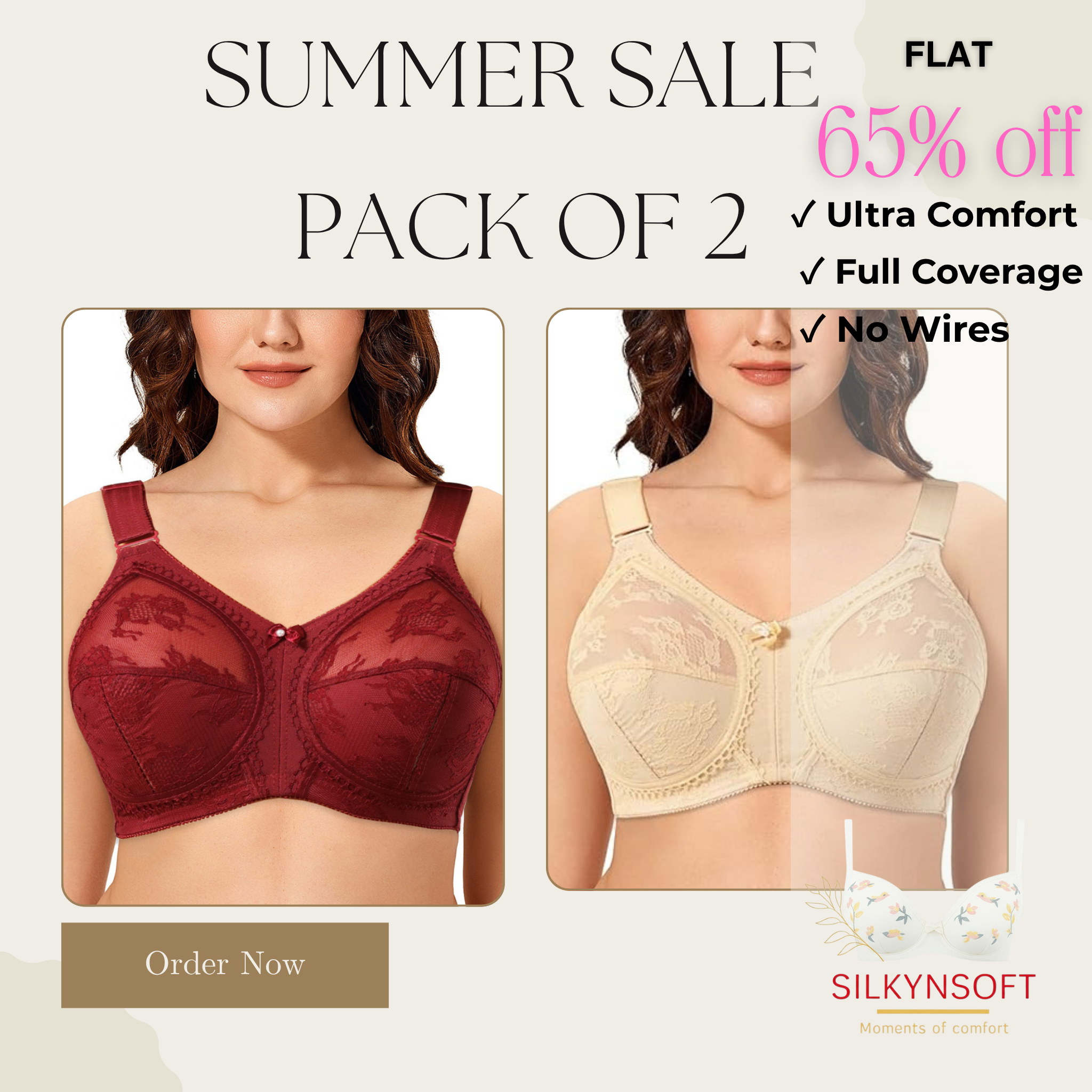 PACK OF 2 🏝️ TRIUMPH DOREEN WORLD FAMOUS SUMMER MEGA SALE 🏵 FREE DELIVERY
