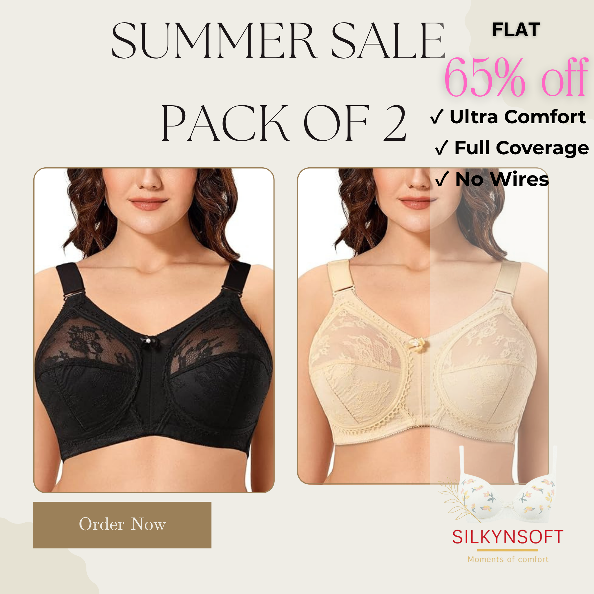 PACK OF 2 🏝️ TRIUMPH DOREEN WORLD FAMOUS SUMMER MEGA SALE 🏵 FREE DELIVERY