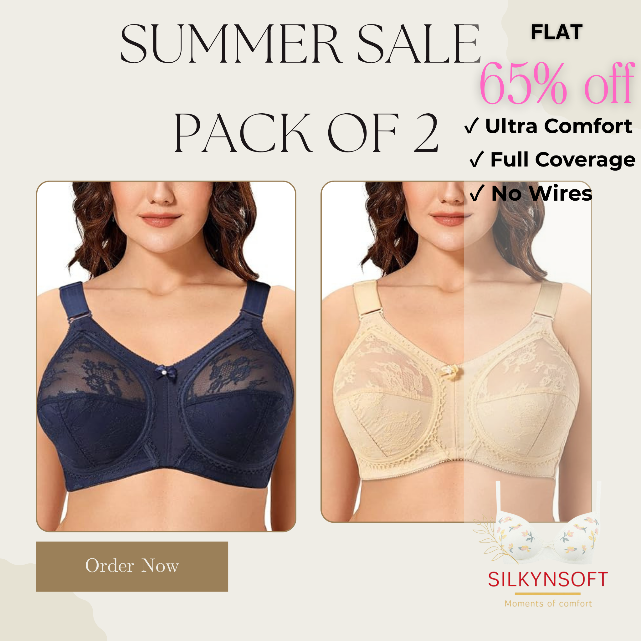 PACK OF 2 🏝️ TRIUMPH DOREEN WORLD FAMOUS SUMMER MEGA SALE 🏵 FREE DELIVERY
