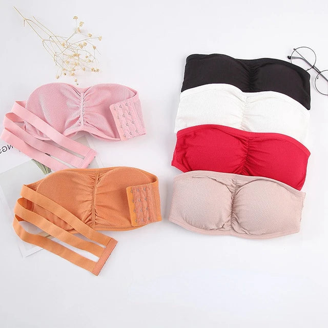 Seamless Top Female Summer Tube Top Fashion Bandeau Girls Bra Underwear Strapless Invisible Intimates