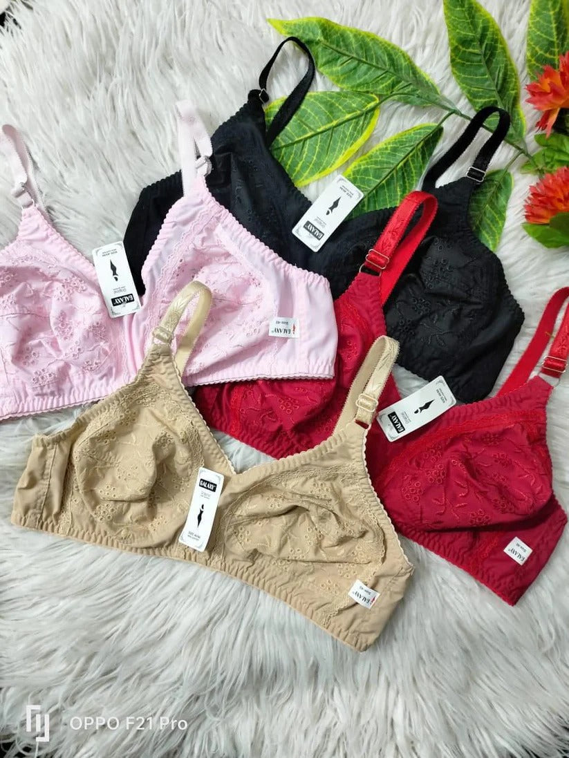 Silkynsoft Chicken Kari Embroidered Non-Wired Bra