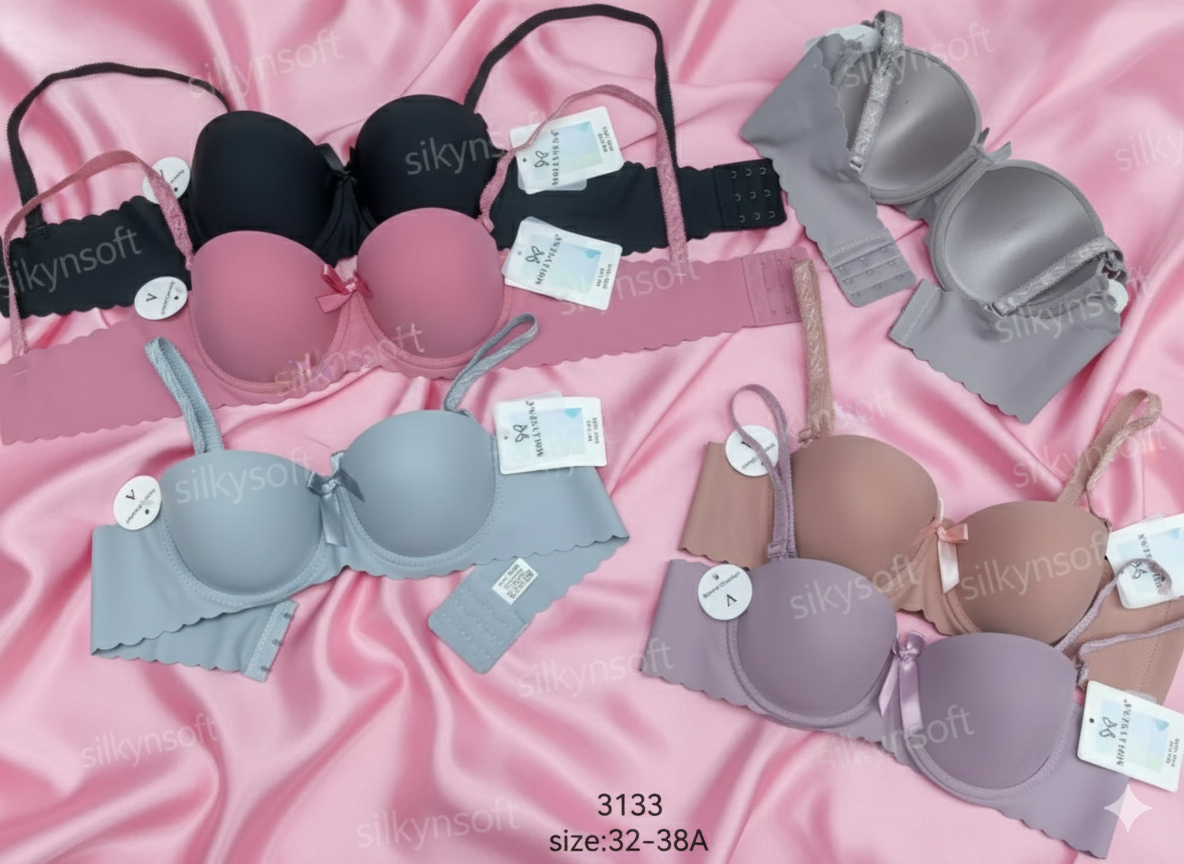 Elara Luxe Smooth Seamless Half-Cup Bra-3133