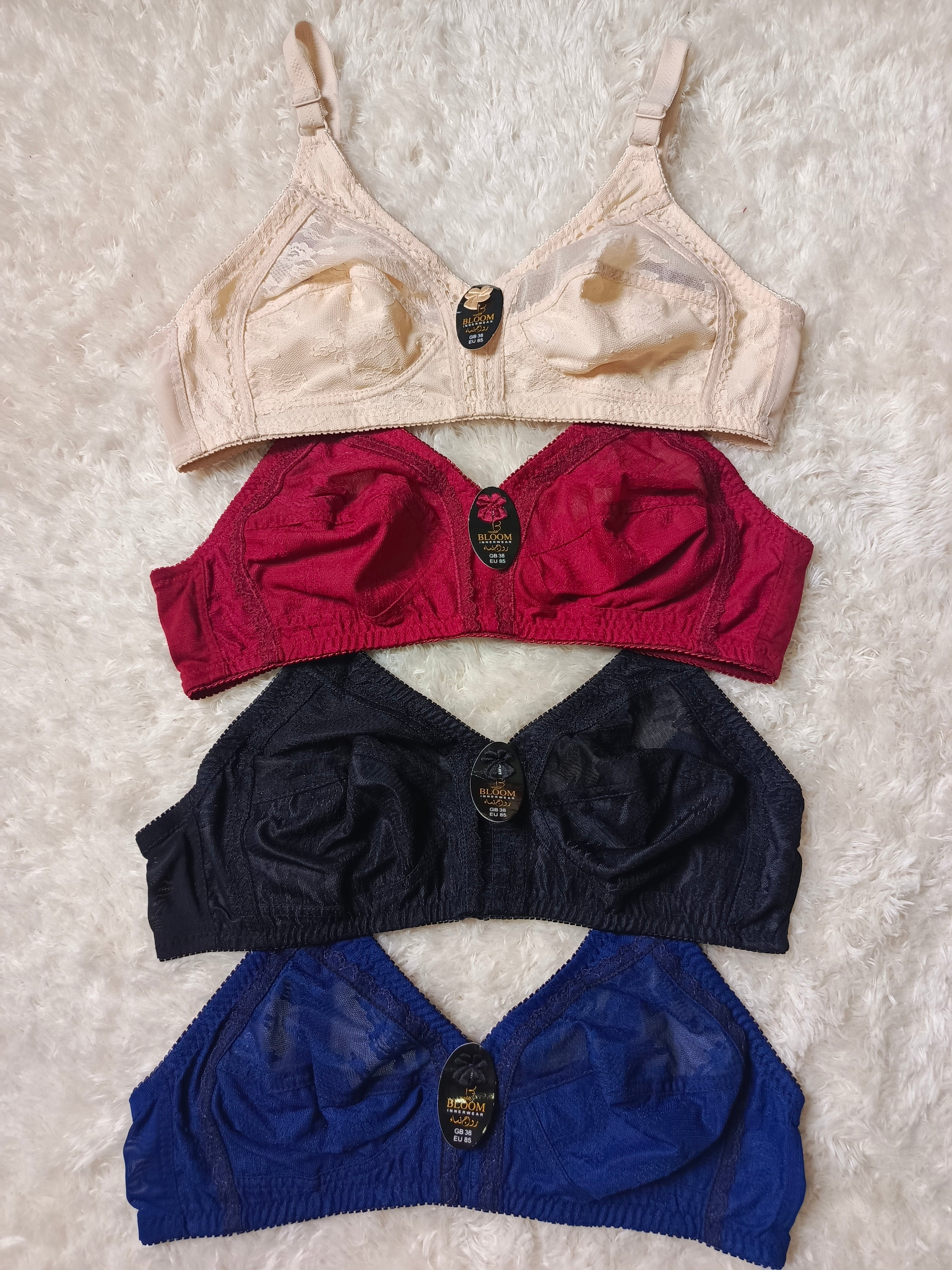 Bloom Comfort Lace Bra – Pack of 4 Colors