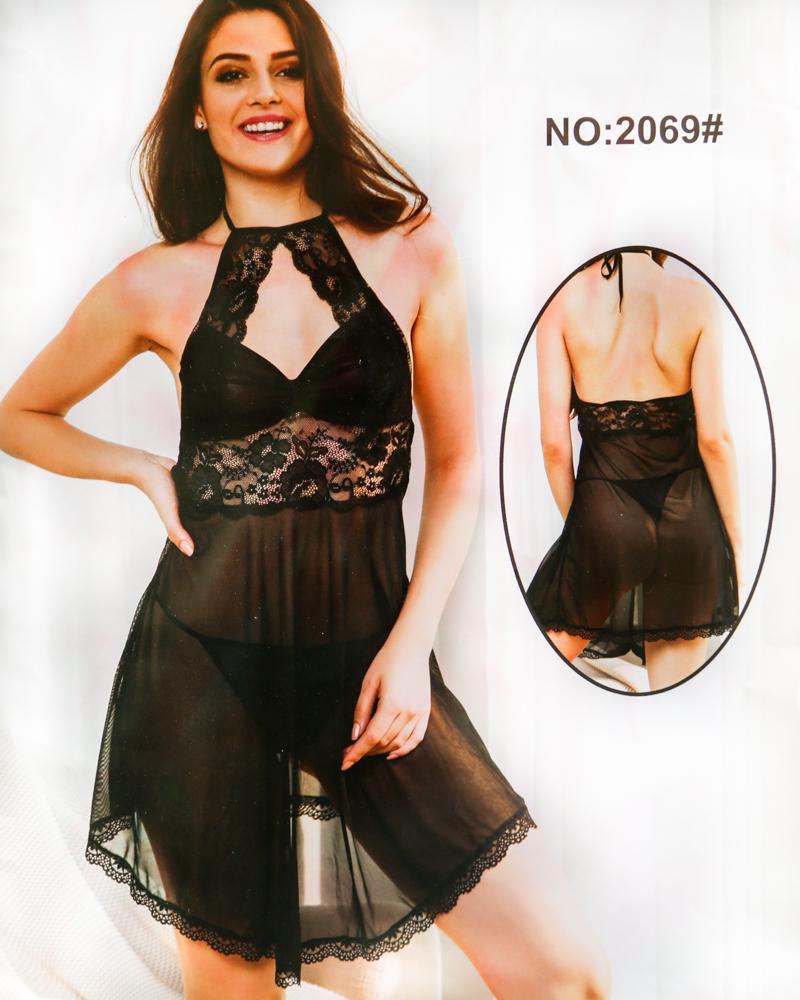 Women Sexy Lace Nighty Babydoll Sleepwear Nightwear Lingerie (Zar)