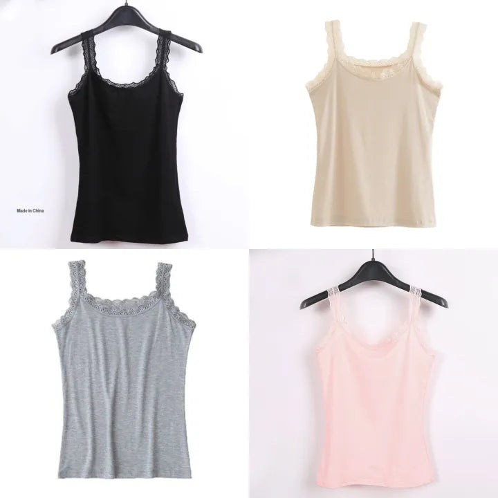 *Pack of 4*luxury high quality Cotton stretchable girls Camisole❤️