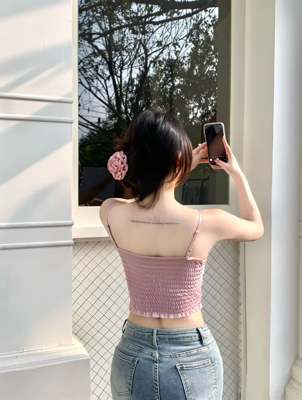 Silkynosft Signature  New arrival Floral Tank Top lightly paded ❣️