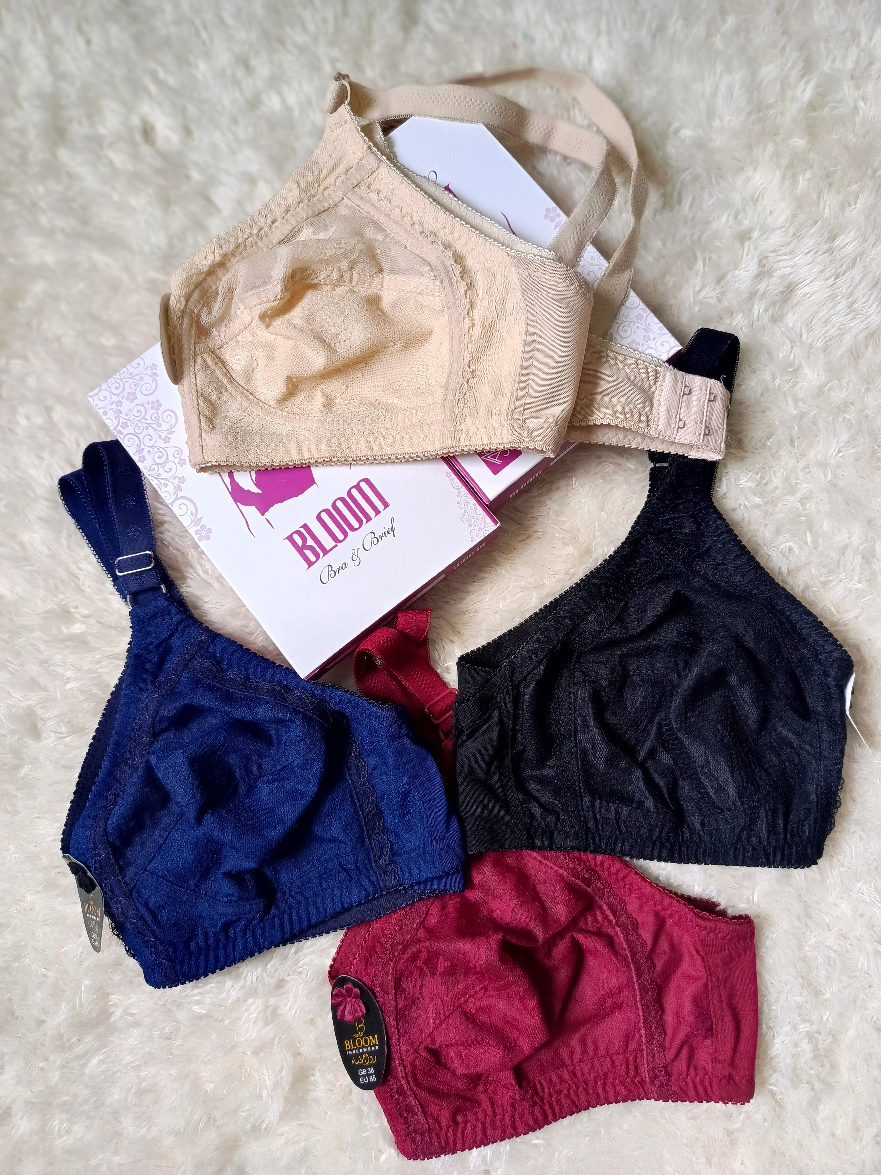 Bloom Comfort Lace Bra – Pack of 4 Colors