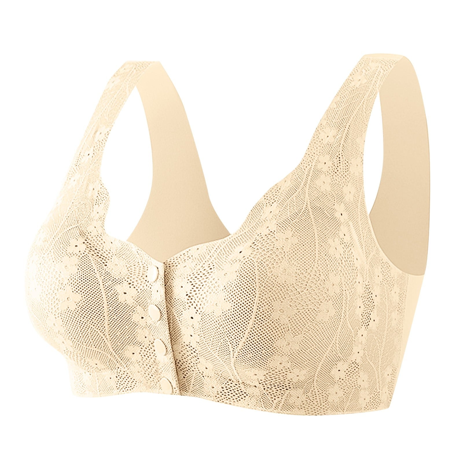 Women'S Bra Daisy Bra For Women Comfortable Convenient Front Close Button Cotton Bras