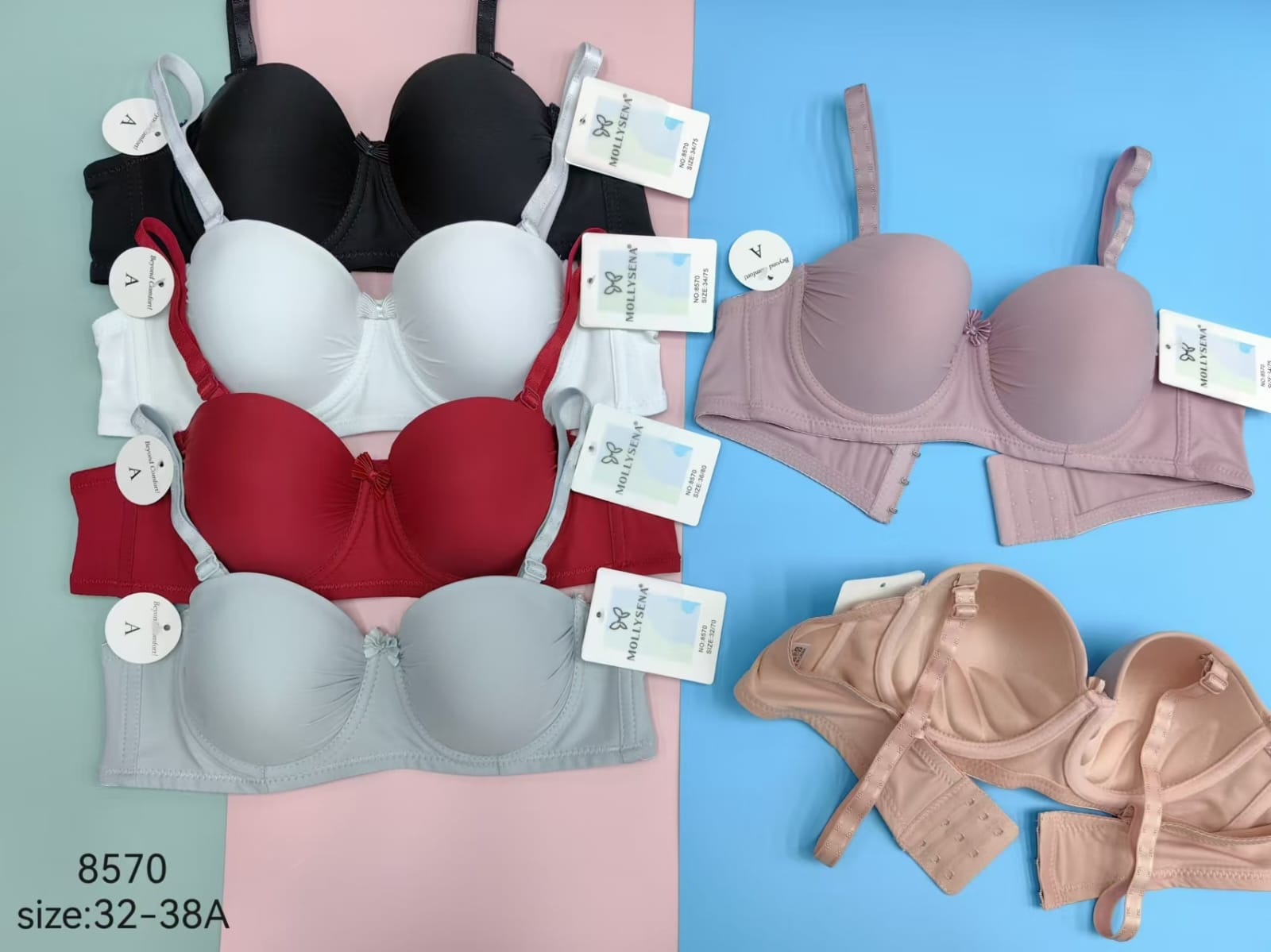 Elara Luxe Half-Cup Bra-8570