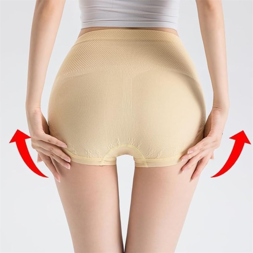 Pack of  High-waist Abdominal Panties Cotton Antibacterial Lace Briefs Shaping Panties