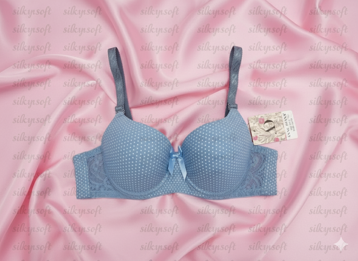 Opulent Polka Push-Up Bra-3315