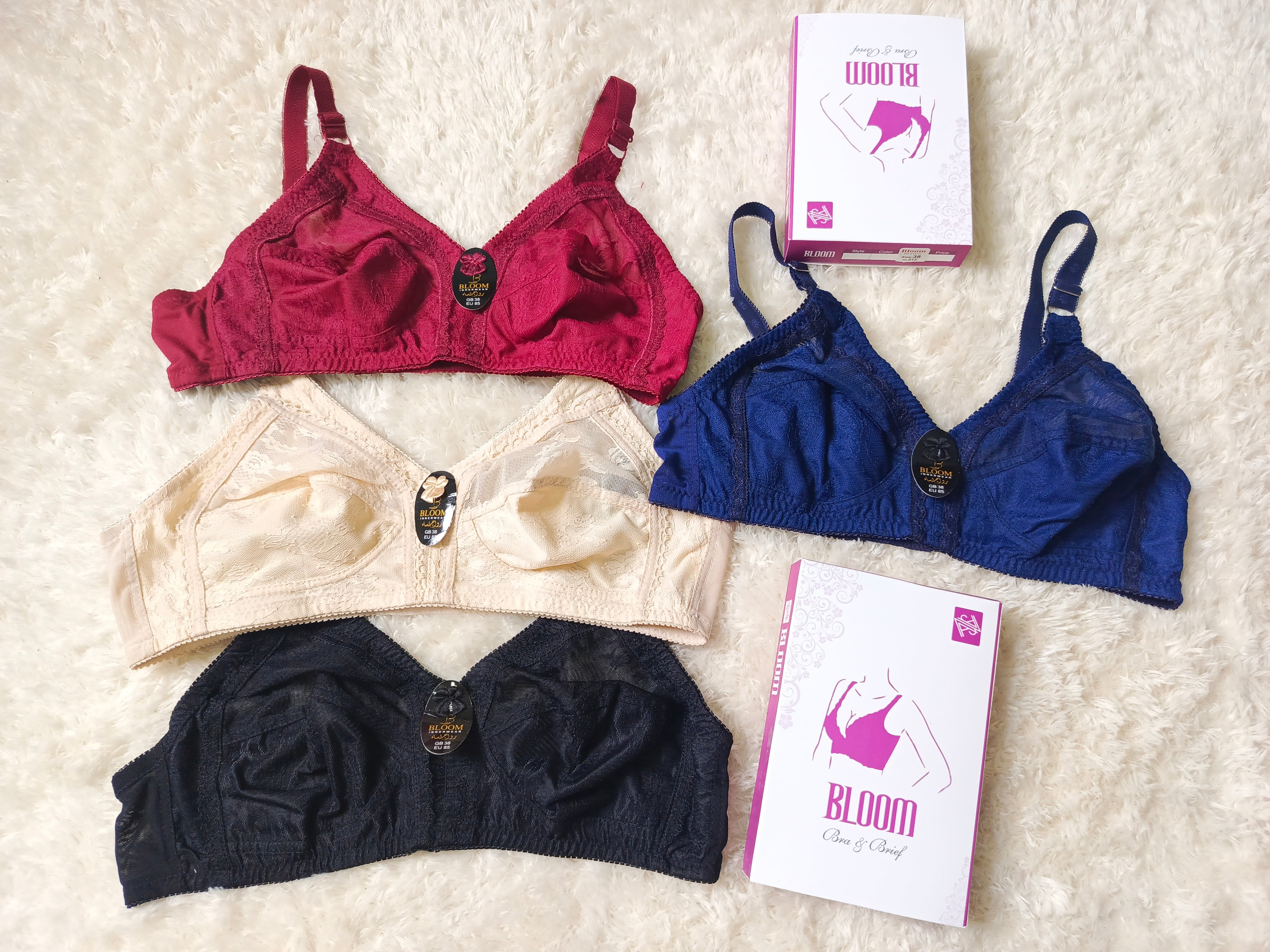 Bloom Comfort Lace Bra – Pack of 4 Colors
