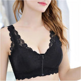 Front open zip bra