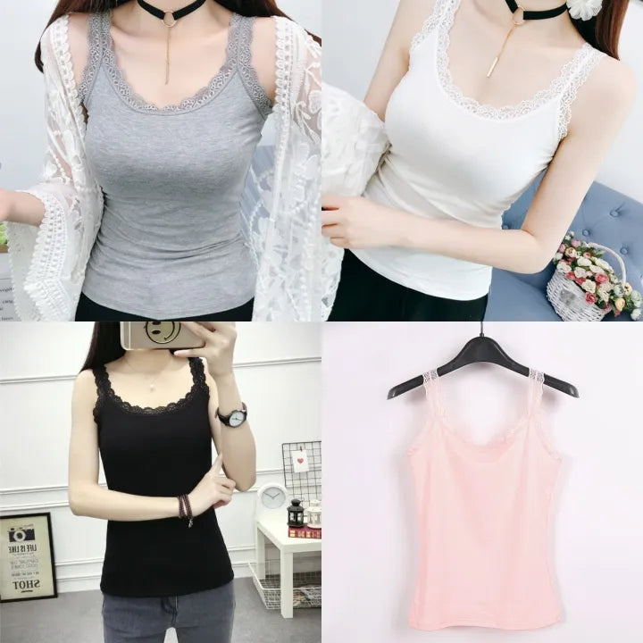 *Pack of 4*luxury high quality Cotton stretchable girls Camisole❤️