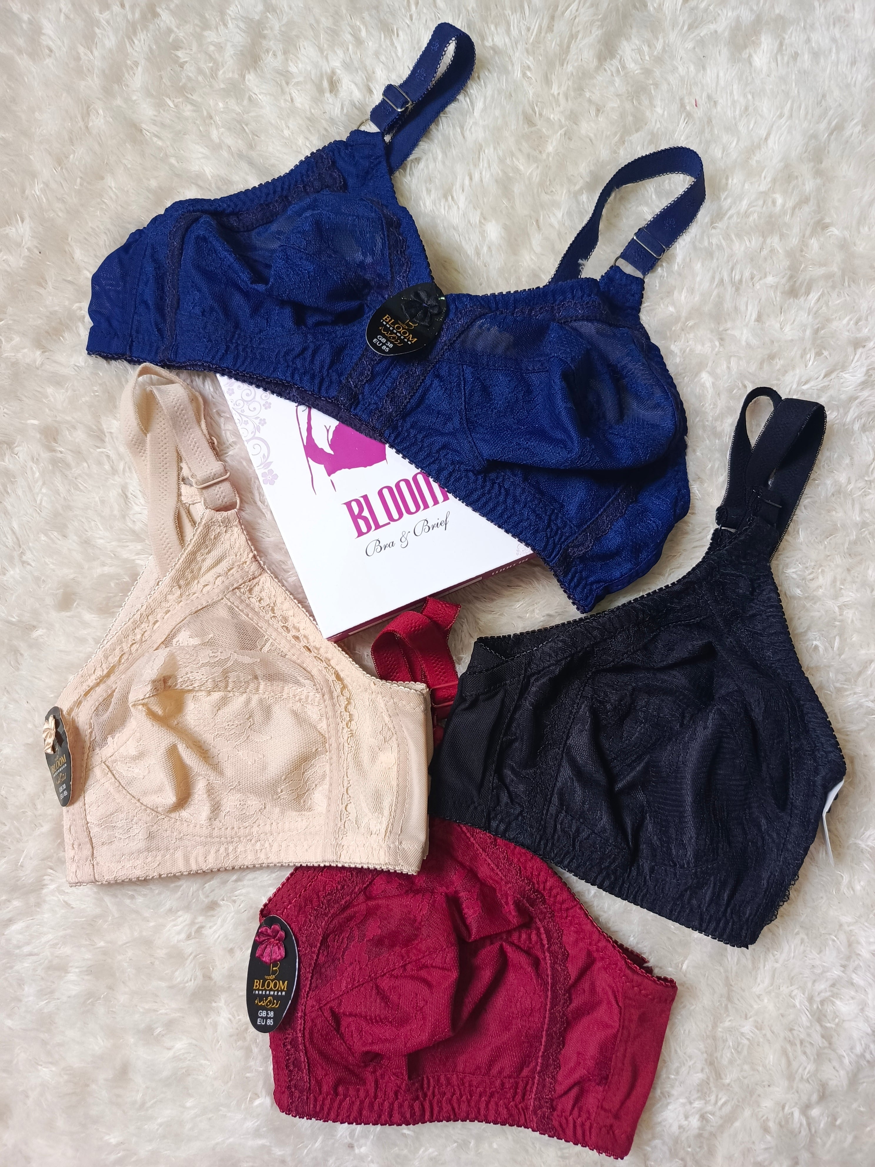 Bloom Comfort Lace Bra – Pack of 4 Colors