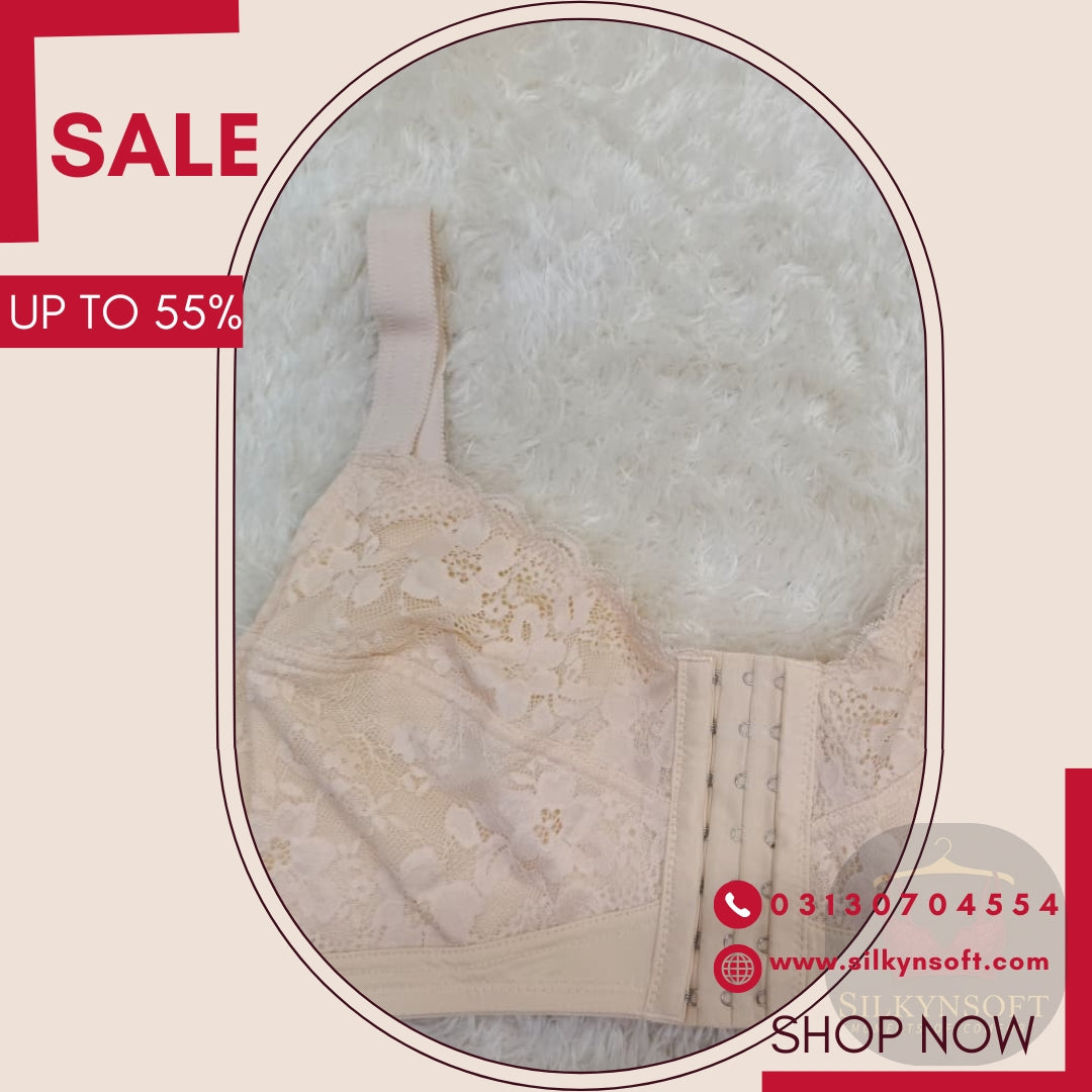 SilkynSoft EasyFit Front-Closure Floral Support Bra – Wirefree Comfort