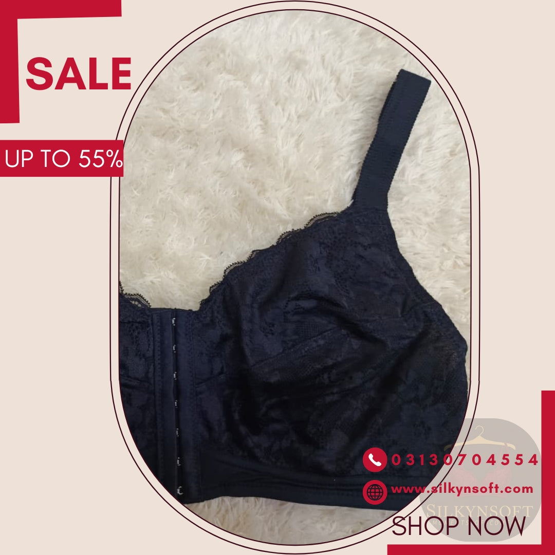 SilkynSoft EasyFit Front-Closure Floral Support Bra – Wirefree Comfort