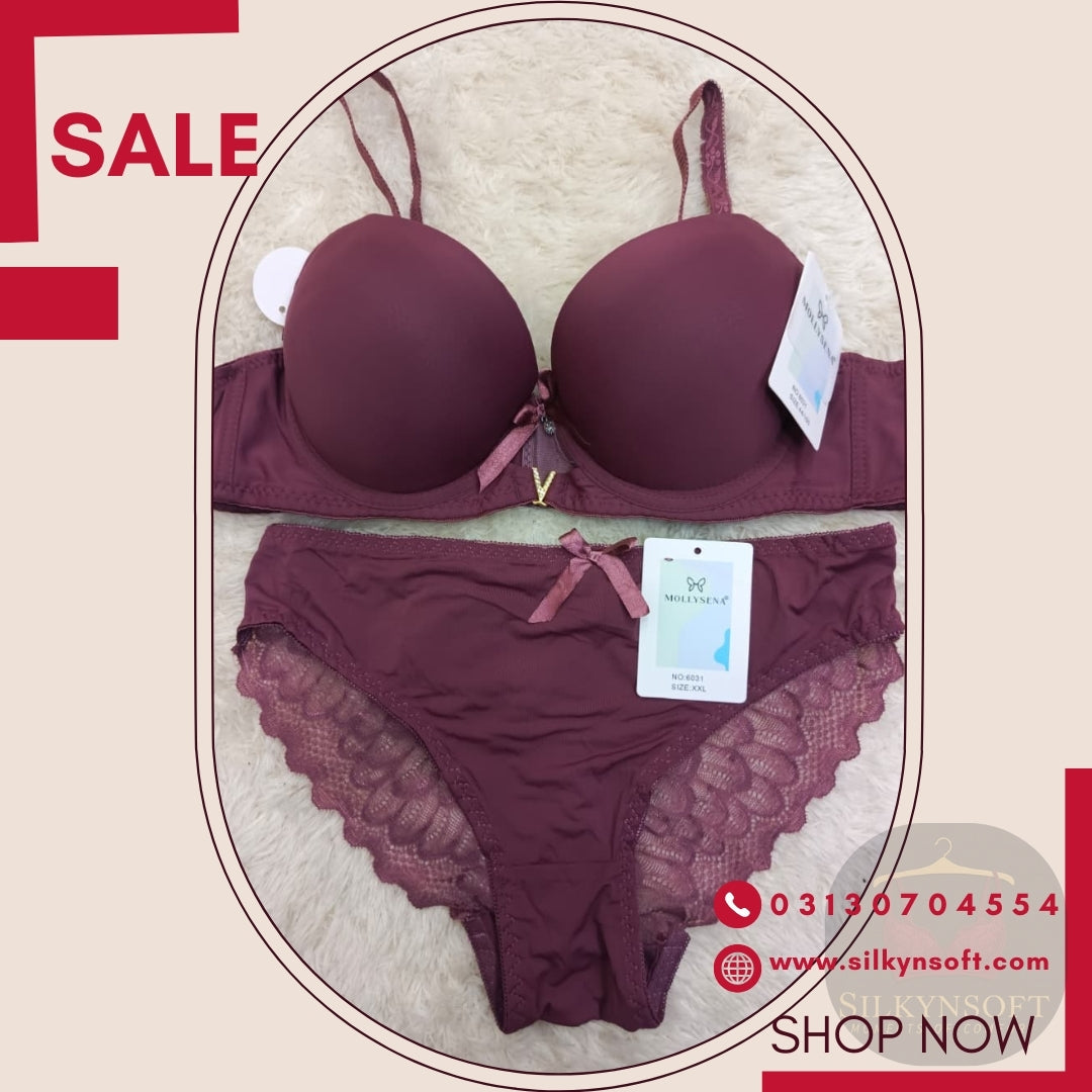 SilkynSoft Luxe Comfort Padded Bra & Brief Set – Full Support (38–44)