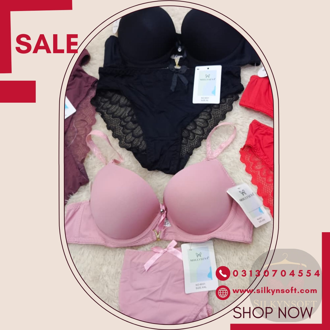 SilkynSoft Luxe Comfort Padded Bra & Brief Set – Full Support (38–44)