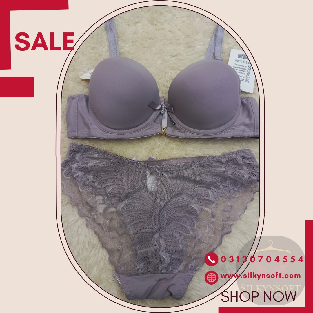SilkynSoft Luxe Comfort Padded Bra & Brief Set – Full Support (38–44)