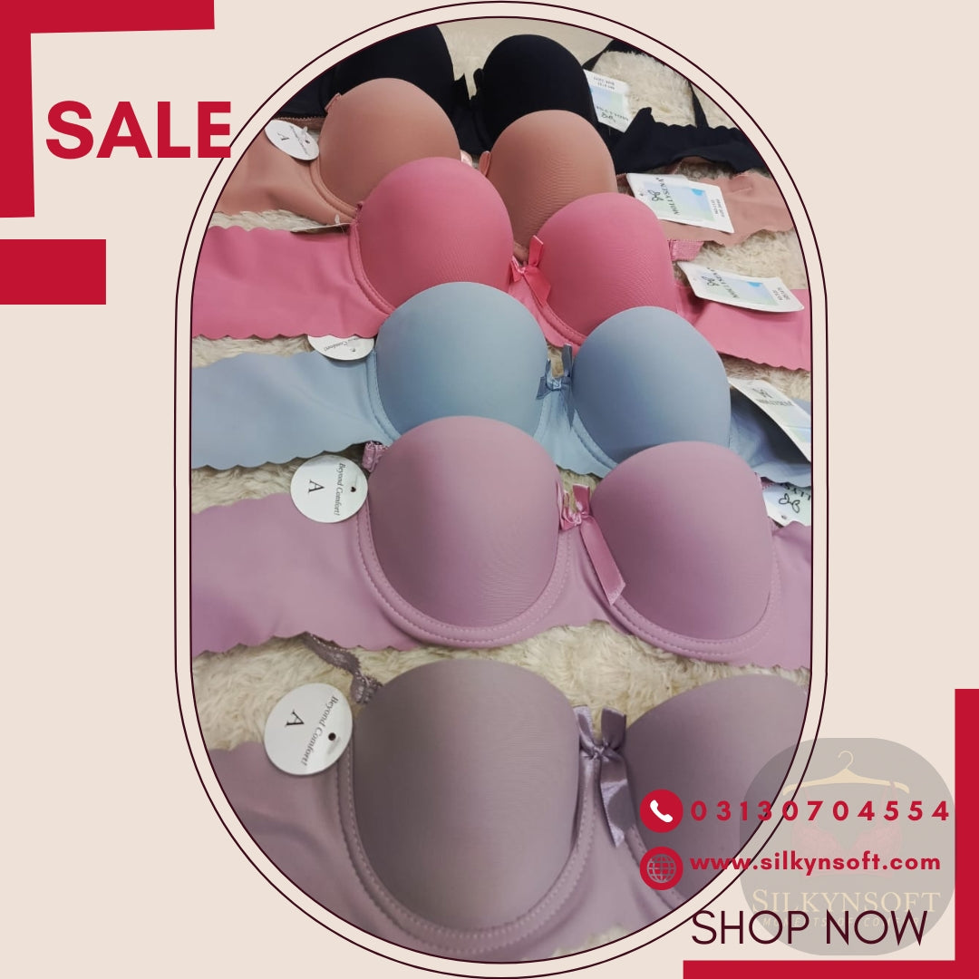 SilkynSoft UltraSmooth Half-Cup Push-Lift Bra – Seamless Everyday Comfort (32–38)
