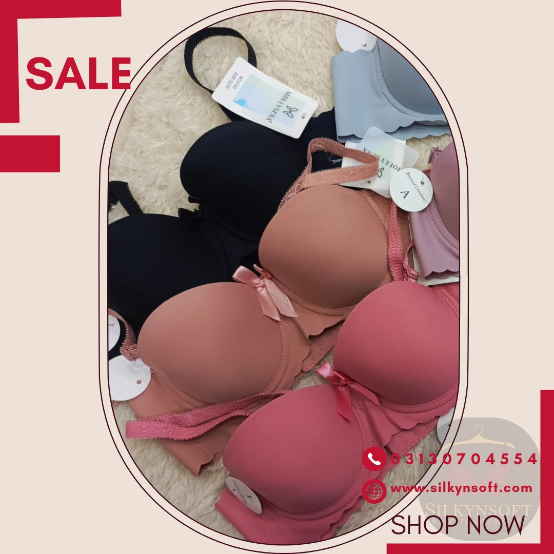 SilkynSoft UltraSmooth Half-Cup Push-Lift Bra – Seamless Everyday Comfort (32–38)