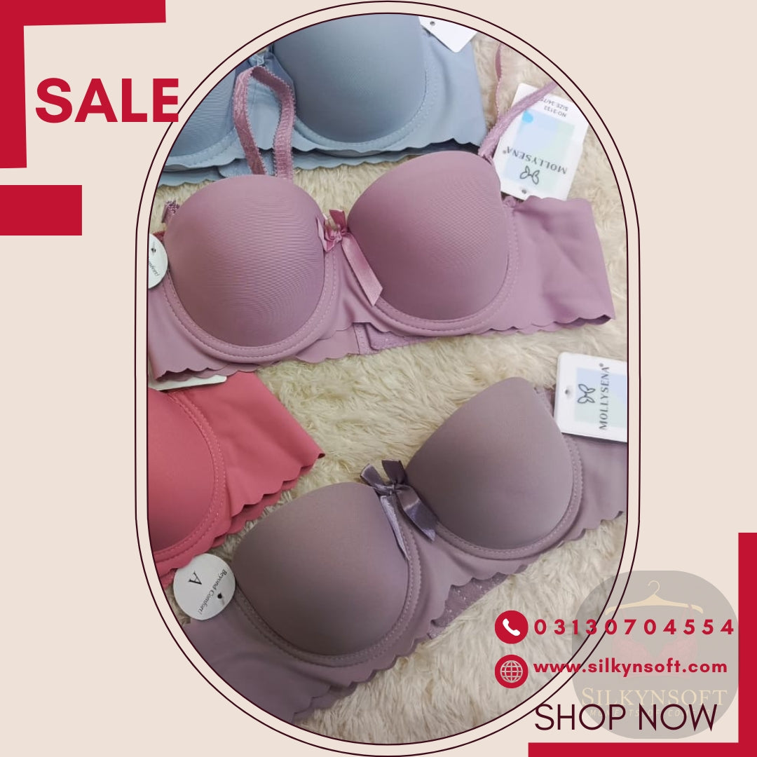 SilkynSoft UltraSmooth Half-Cup Push-Lift Bra – Seamless Everyday Comfort (32–38)