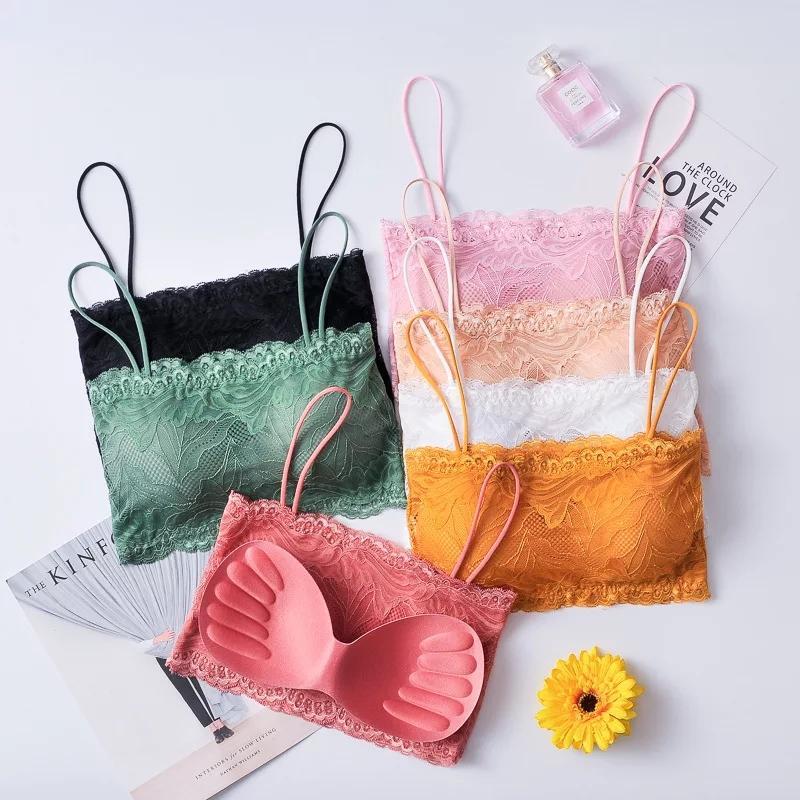 PACK OF 3 ELEGANT LACE BRALETTE WITH SOFT REMOVABLE PADS