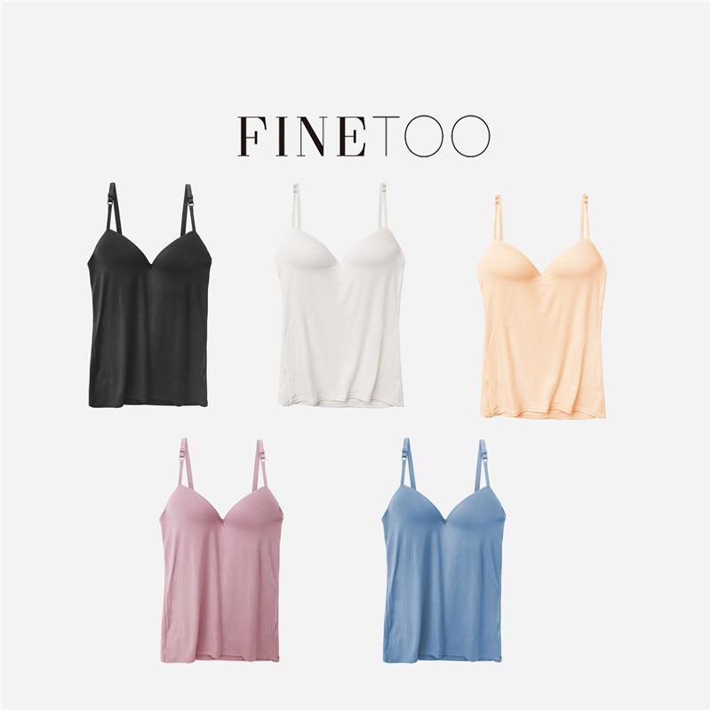 Women's Built-in Bra Padded Camisole Without Rims Spaghetti Strap