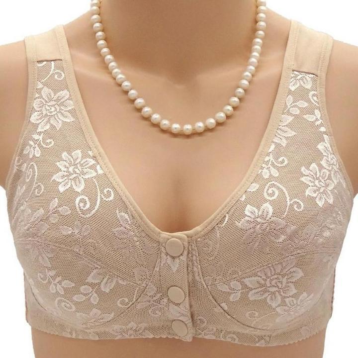 Three Buttons Front Open Maternity Bra Front Closure 3 Button Cotton Maternity  Nursing Bra 3 Button Breast Feeding Non Padded Cotton Material Wireless Front  Closure Bra