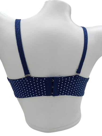 HALF CUP DOTTED PADDED UNDERWIRE BRA
