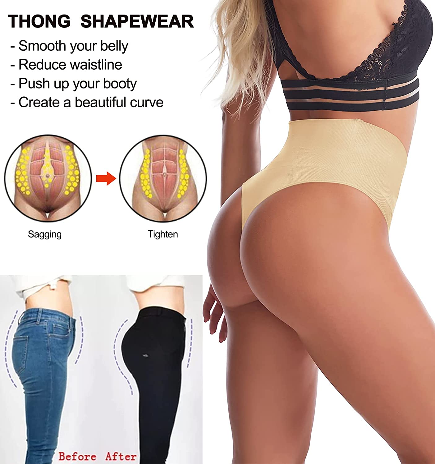 T shape tummy control panty