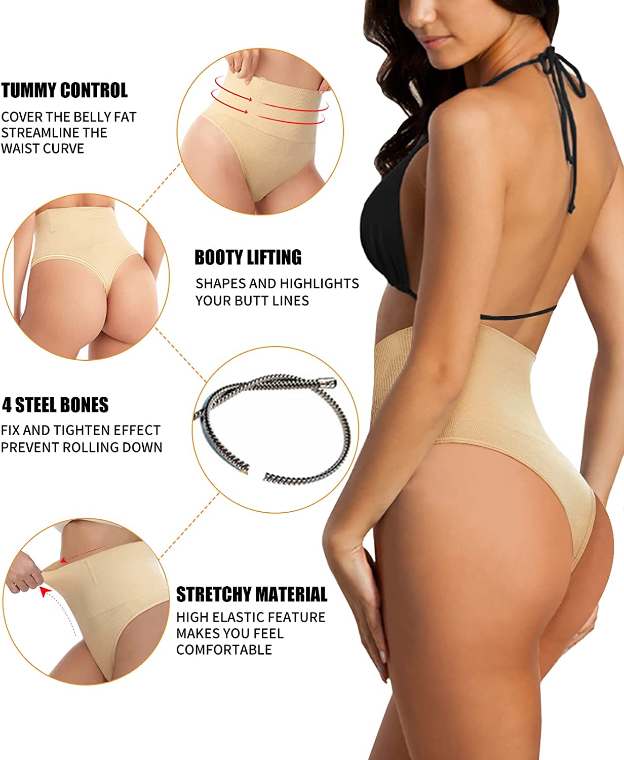 T shape tummy control panty