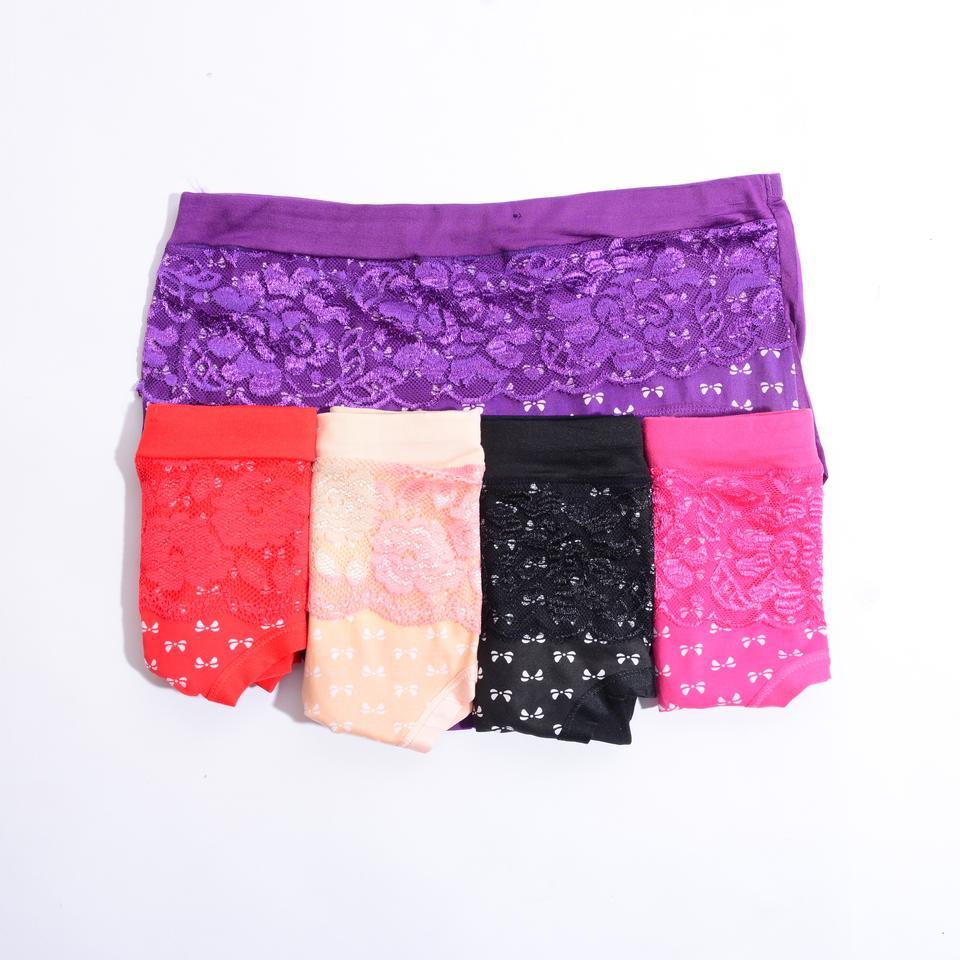 PACK OF 3 MID WAIST SOLID COTTON PANTIES FOR WOMEN