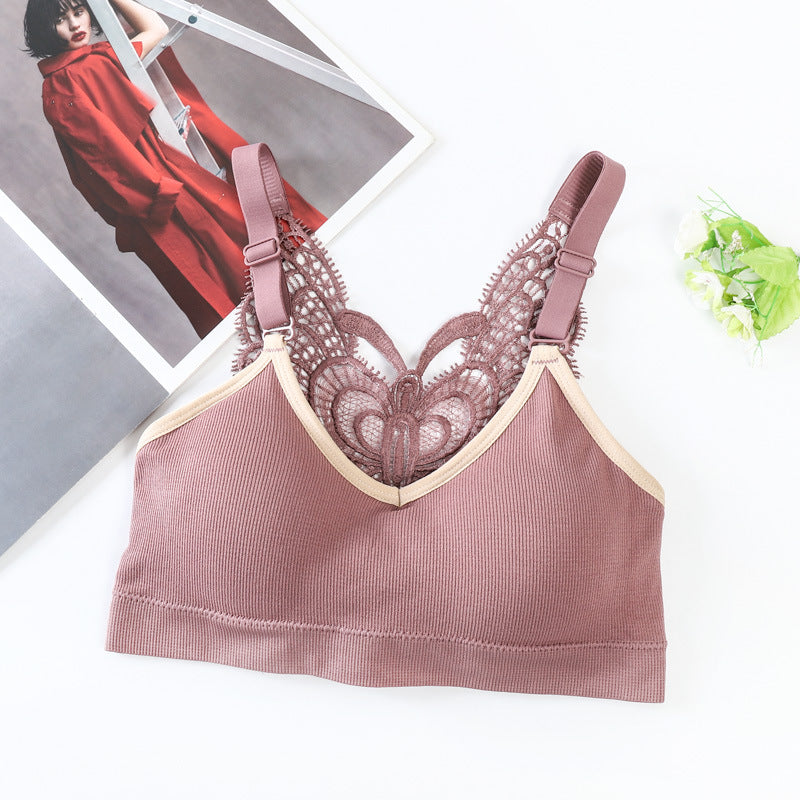 Seamless Comfortable Breathable Bralette Beauty Butterfly Push Up Wireless