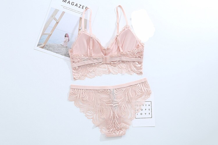 Full lace wireless sexy lingerie, comfortable sleeping bra with pillow