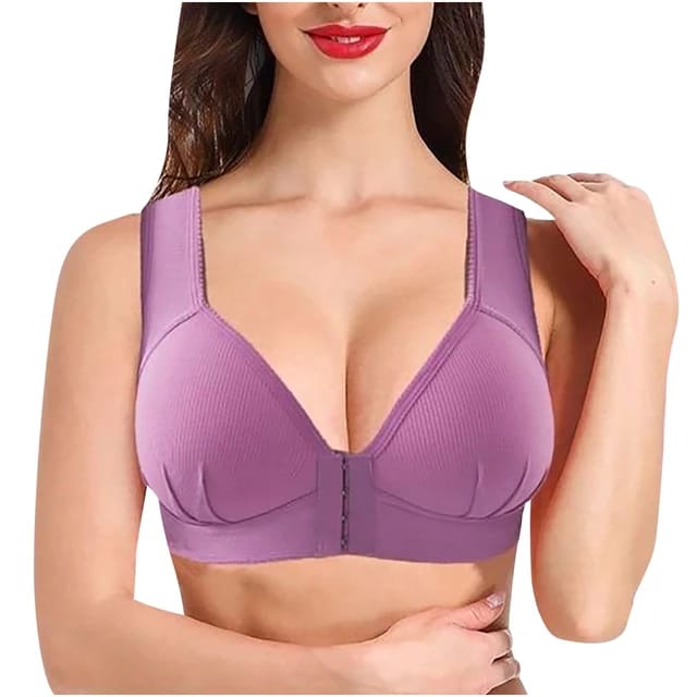 Front open single padded bra