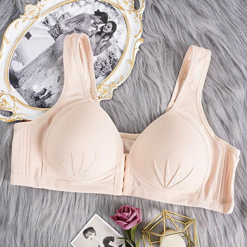 Front open single padded bra