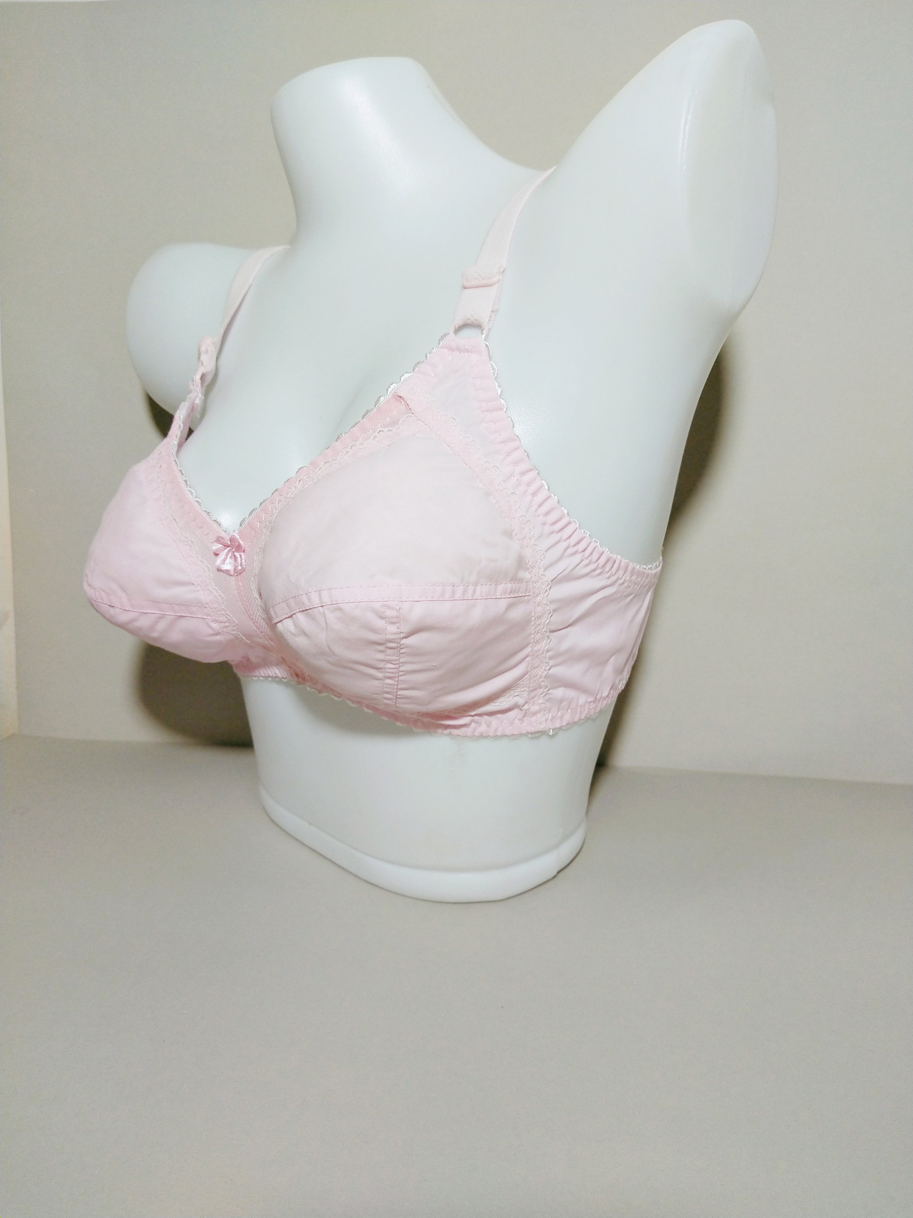 Buy ZIVOK Womens Adjustable Casual Cotton Embroidery Bra, Pink
